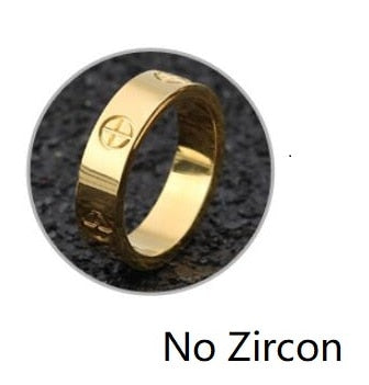2022 Cross Stainless Steel Zircon Ring With Stone For Woman Girl For Men Couple Ring Wedding Ring